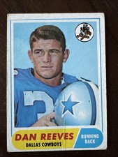 1968 Topps #77 Dan Reeves Dallas Cowboys Crease