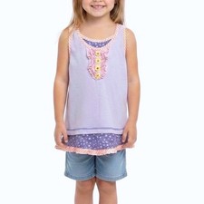 MATILDA JANE The Adventure Begins Bean Bag Toss Tunic Tank Top Girls 8 Lavender