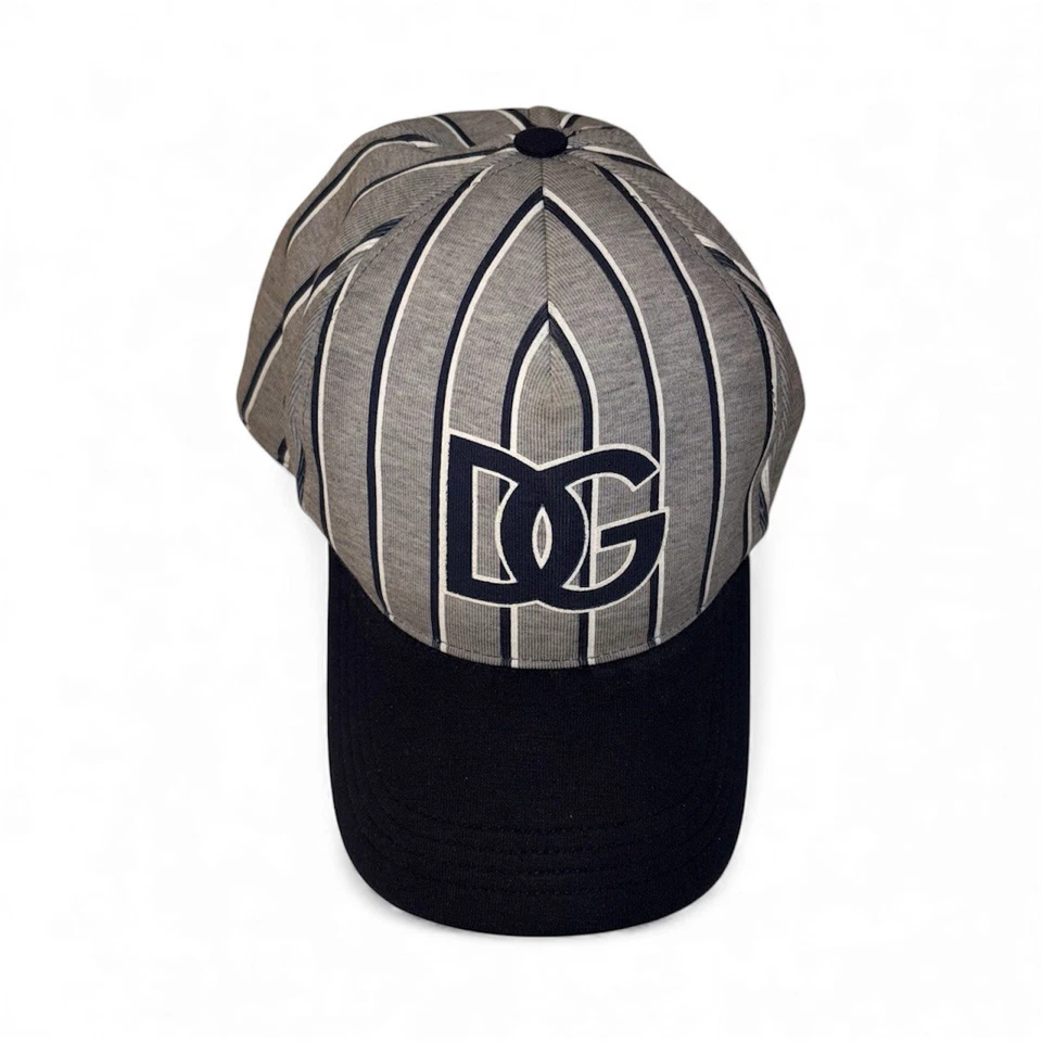 Gorra de béisbol Dolce & Gabbana Game Day DG logotipo rayas talla 59 Foto 2 de 4