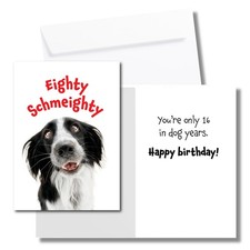 Funny Happy Card for Men or Women 80th Birthday