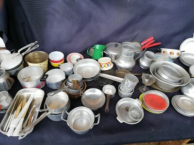 Lot Dinette Et Jouets De Cuisine Anciens - Vintage Kitchen Toys Collection
