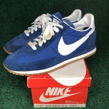 Vintage Nike Oceania Running Shoe Sz Wmns 7 Blue White Swoosh Sole WITH BOX