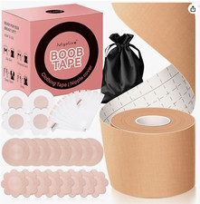 Boob Tape Kit- Boobytape for Breast Lift with Petals Breathable Adhesive Stic...