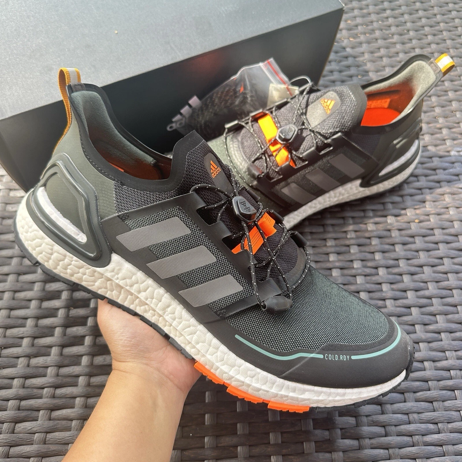 Adidas UltraBoost Winter.Rdy Black Signal Orange Men's Shoes EG9798 Size 11