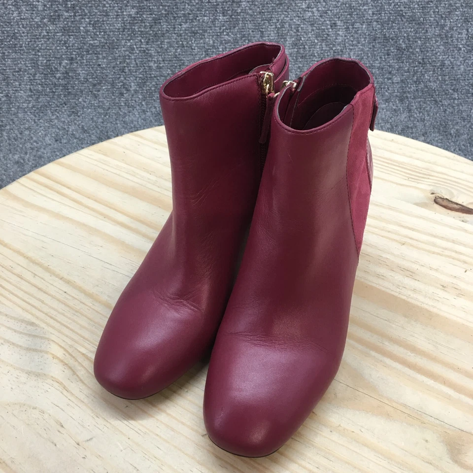 Botas White House Black Market para mujer 6,5 M Bryann tacón sangría oscuro rojo al tobillo Foto 4 de 4