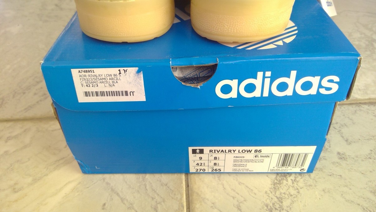 Adidas Originals Rivalry Low 86 sneakers Sesame/Grey/White FZ6323