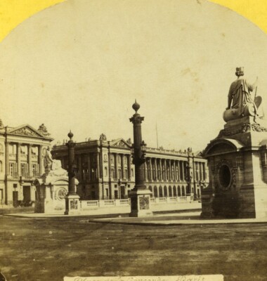 Frankreich Paris Zweites Kaiserreich Place de la Concorde altes Stereo Foto 1865 #1