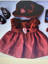 American girl, bitty baby, Rosy red set outfit lot nine