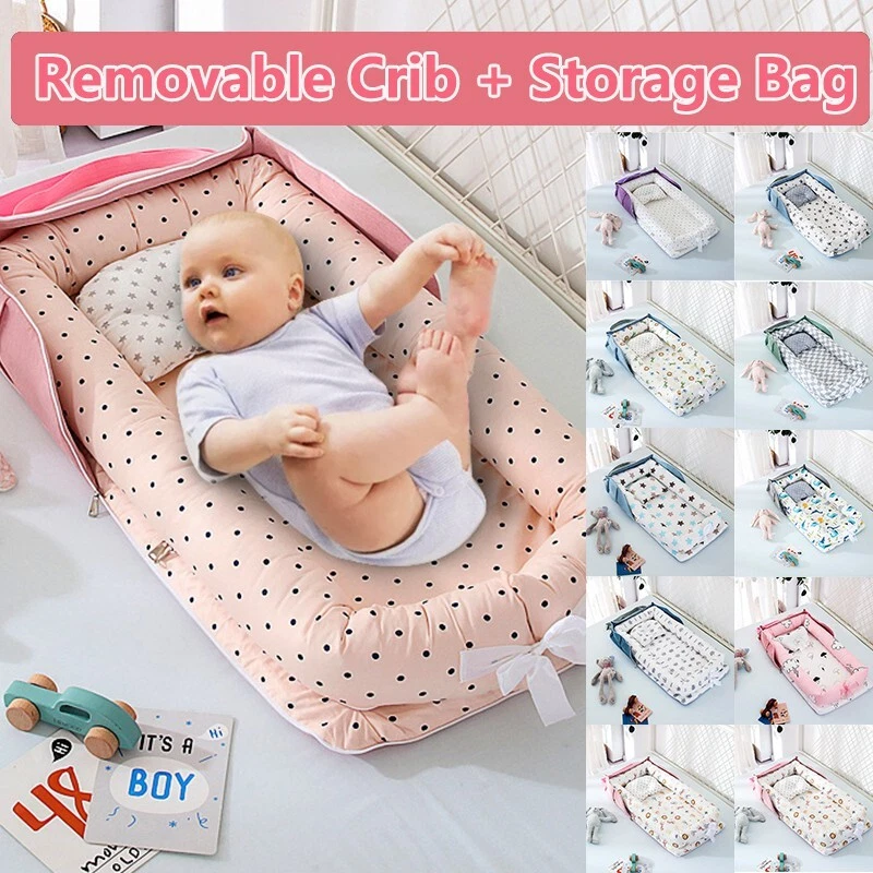 Removable Baby Travel Bed Cotton Baby Nest Portable Crib with