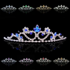 Kids Flower Girl Children Wedding Prom Mini Tiara Crown Princess - 10 Colors