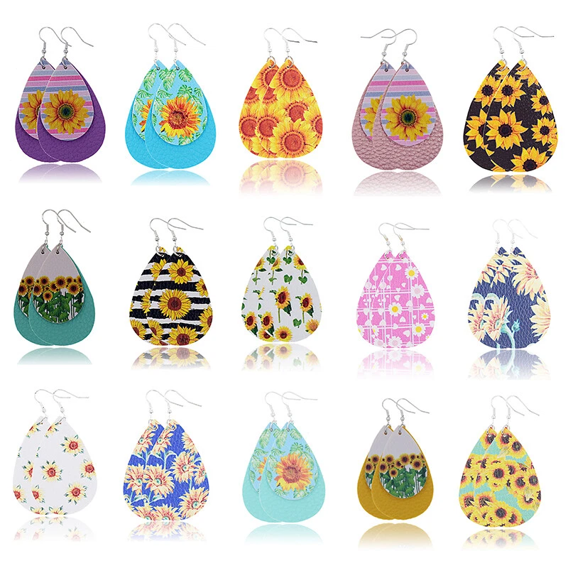 Faux leather 2024 earrings wholesale