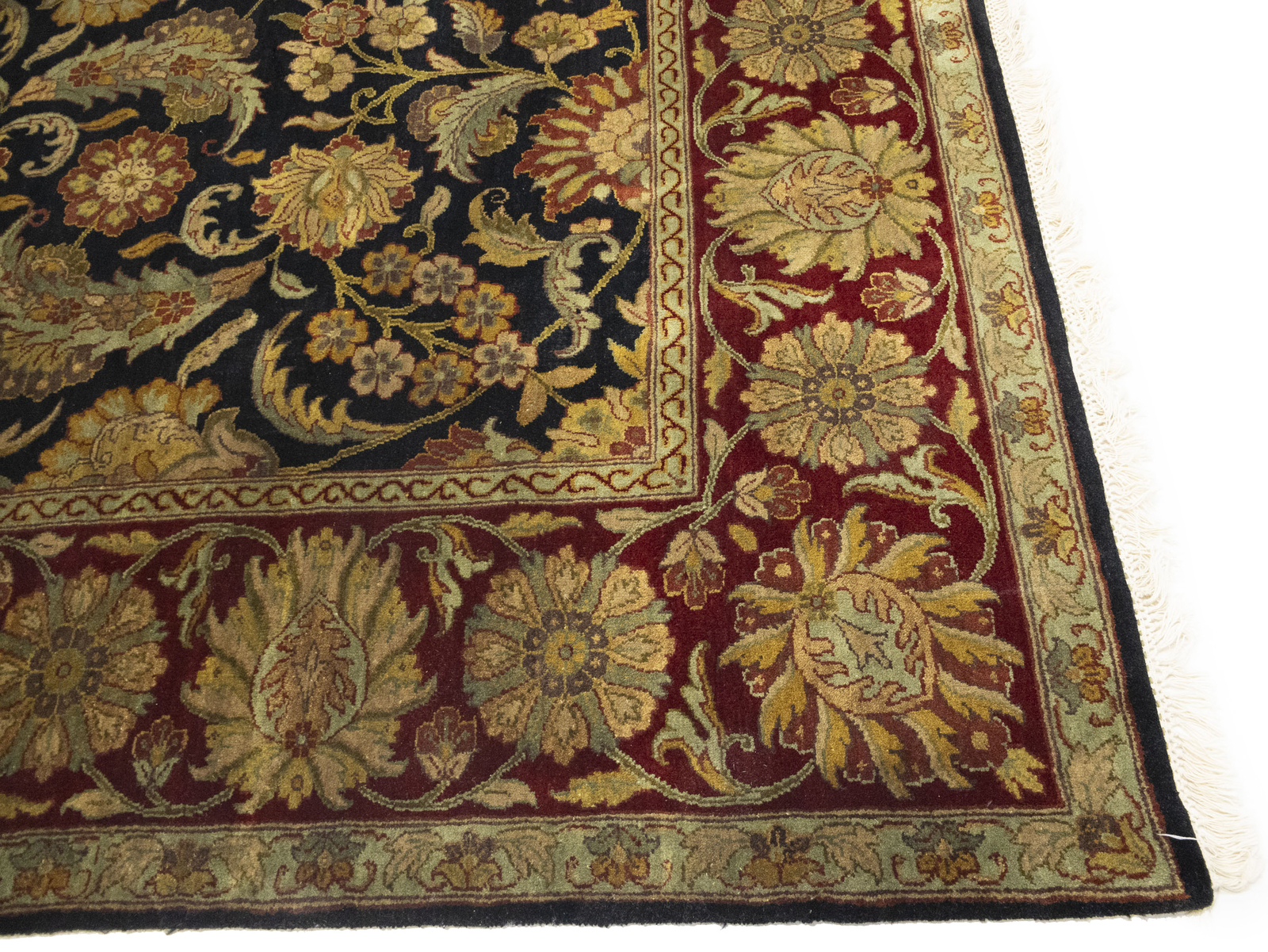 Floral Style Thick Pile Agra Jaipur 9X12 Handmade Oriental Rug Home