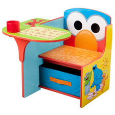sesame street wood kids storage table and chairs set by delta children