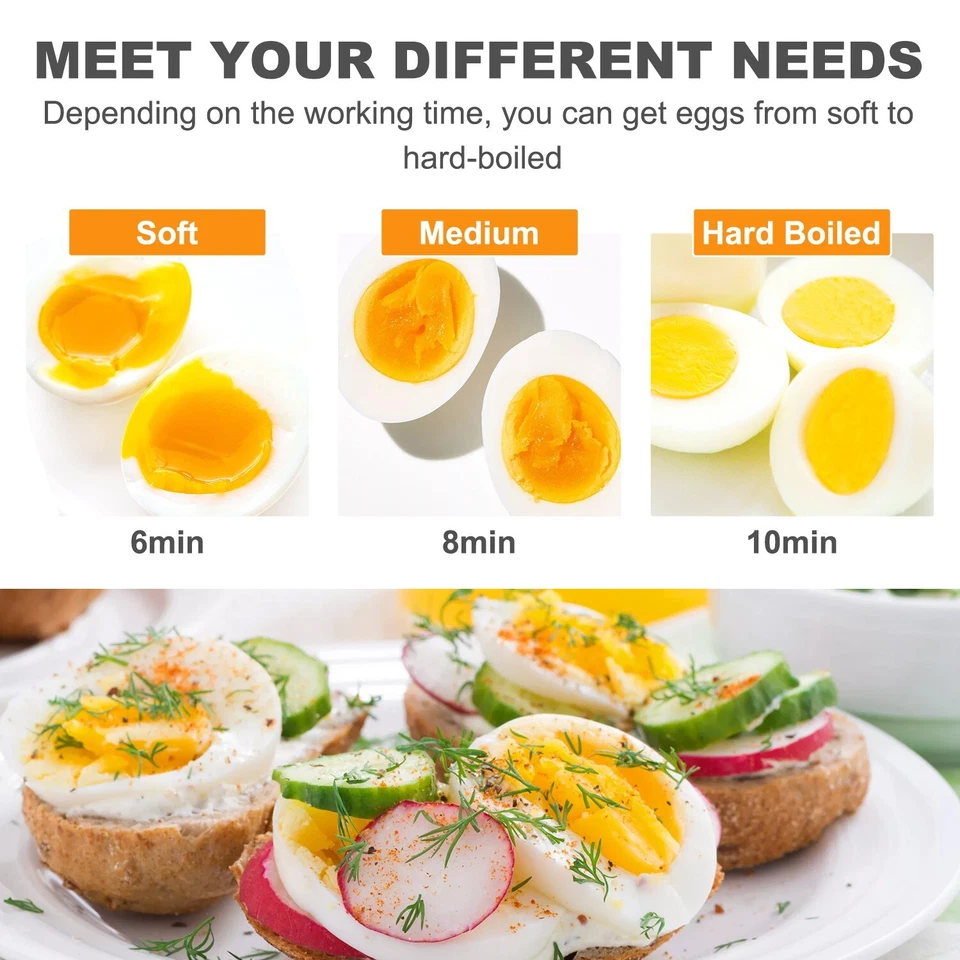 14-Egg Stainless Steel Electric Cooker with Timer & Auto Shut-Off - Image 4 of 4