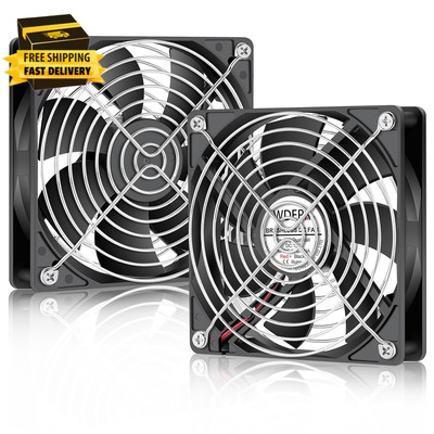 120Mm X 25Mm 12V DC Computer Brushless 2Pin PC Case Cooling Fan 2-Pack Dual