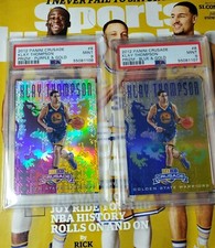 2012 Panini Klay Thompson RC Rookie Blue/Purple & Gold PRIZM PSA 9 #/49 SP 2xLot