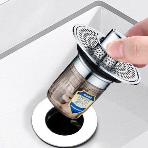Bathroom Drain Stopper Anti Clogging Odor Free Easy Install PopUp Sink Filter - Picture 6 of 8
