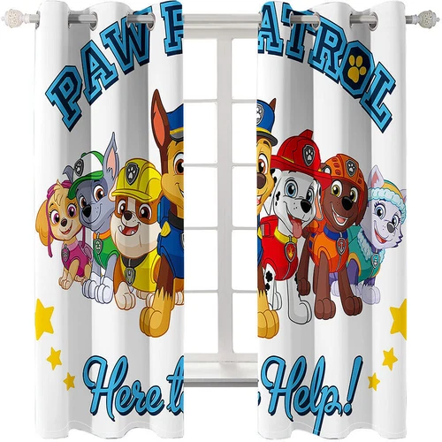 Tende oscuranti termiche spesse stampa 3D PAW Patrol per bambini anello con occhielli regalo superiore Regno Unito - Foto 7 di 50