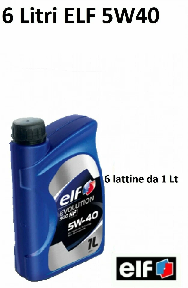 6 LT OLIO MOTORE ELF Evolution 900 NF 5W-40 PER MOTORI BENZINA E DIESEL