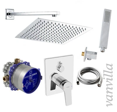 VANVILLA MIT HANSA vanvilla Duschset Regendusche mit Duscharmatur Hansa Unterputz A101 poliert