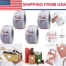 500-2000PCS Thank You For Business Stickers Envelope Gift Label Sticker Paper