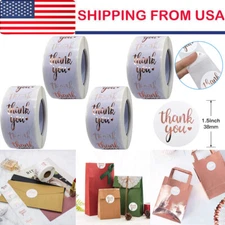 500-2000PCS Thank You For Business Stickers Envelope Gift Label Sticker Paper