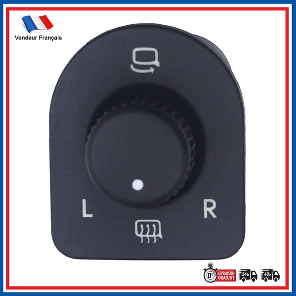 Partsline Schalter FüR Spiegelverstellung VW Transporter T5 10 Pins Schwarz-image