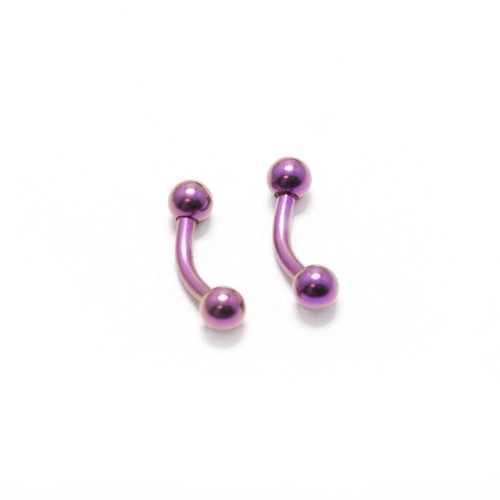 Pair of 16G Curved Barbell Micro 3mm Ball Eyebrow Rook Tragus Multiple Piercings - Picture 22 of 27