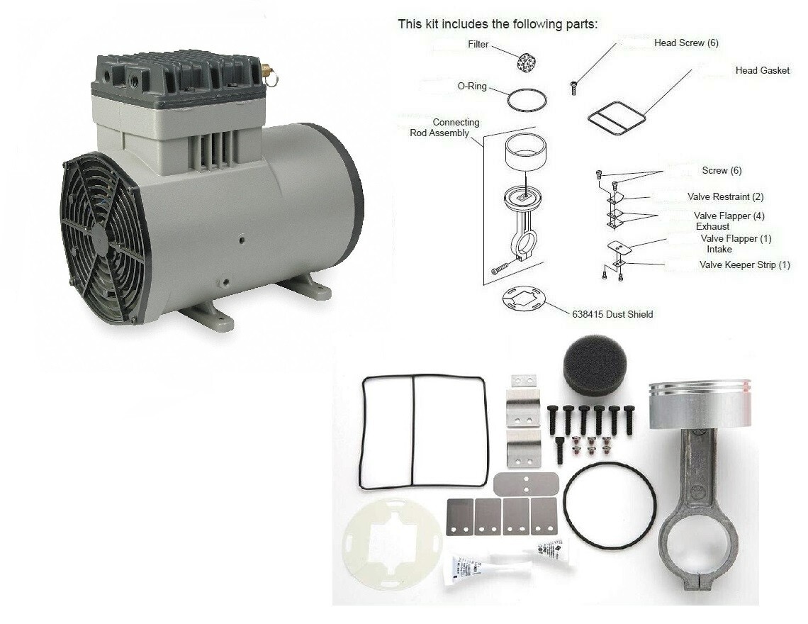 Thomas AirPac 1007CK72 1901 Service Kit T-27, T-30, T-30A, T-50 1/2 HP & 3/4 HP