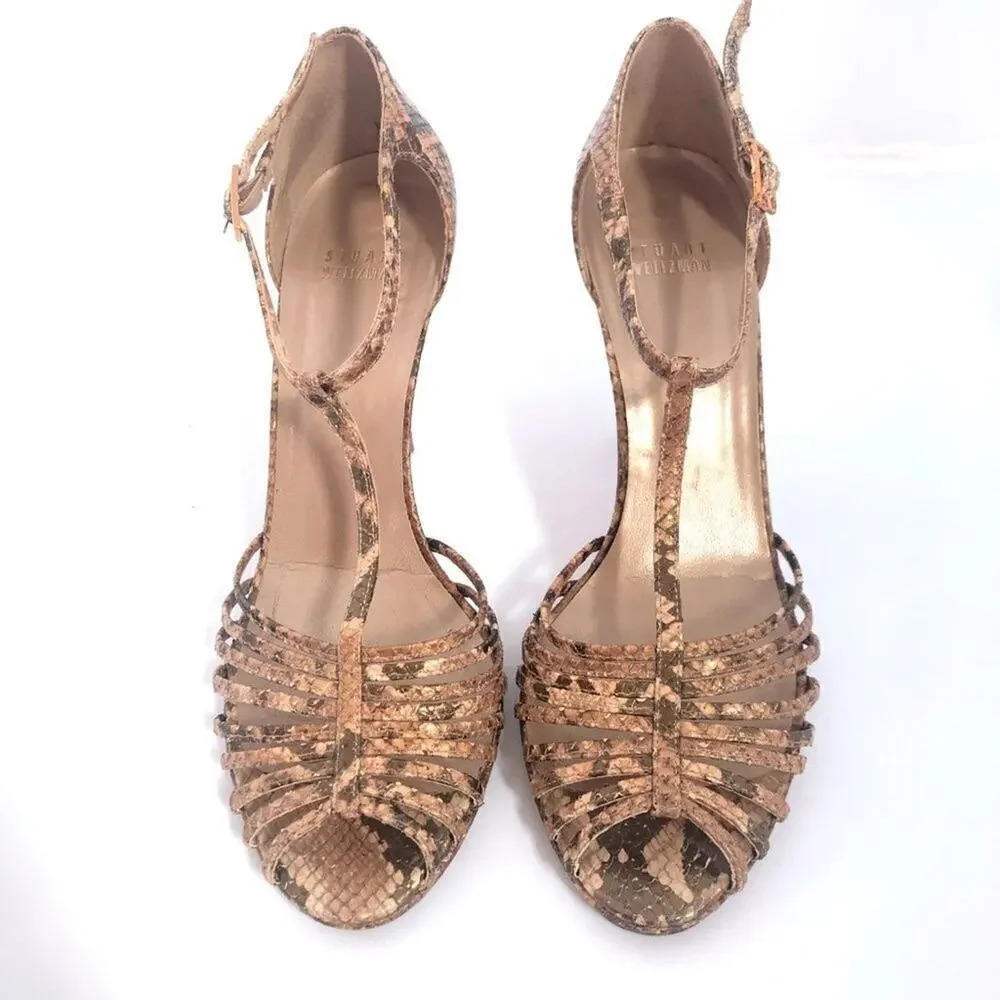 Stuart Weitzman Snakeskin Python Print Stiletto - image 2
