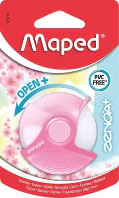 Maped Zenoa Plus Pink Pastel Round Eraser with Case - Eco-Friendly