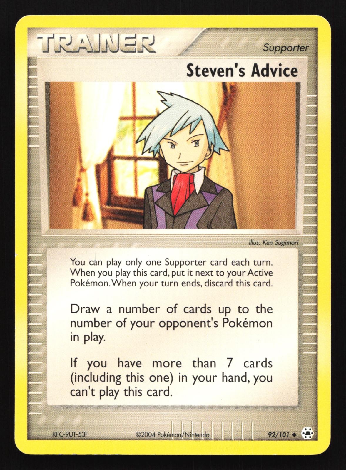 Steven's Advice 92/101 Hidden Legends Uncommon Pokemon Card