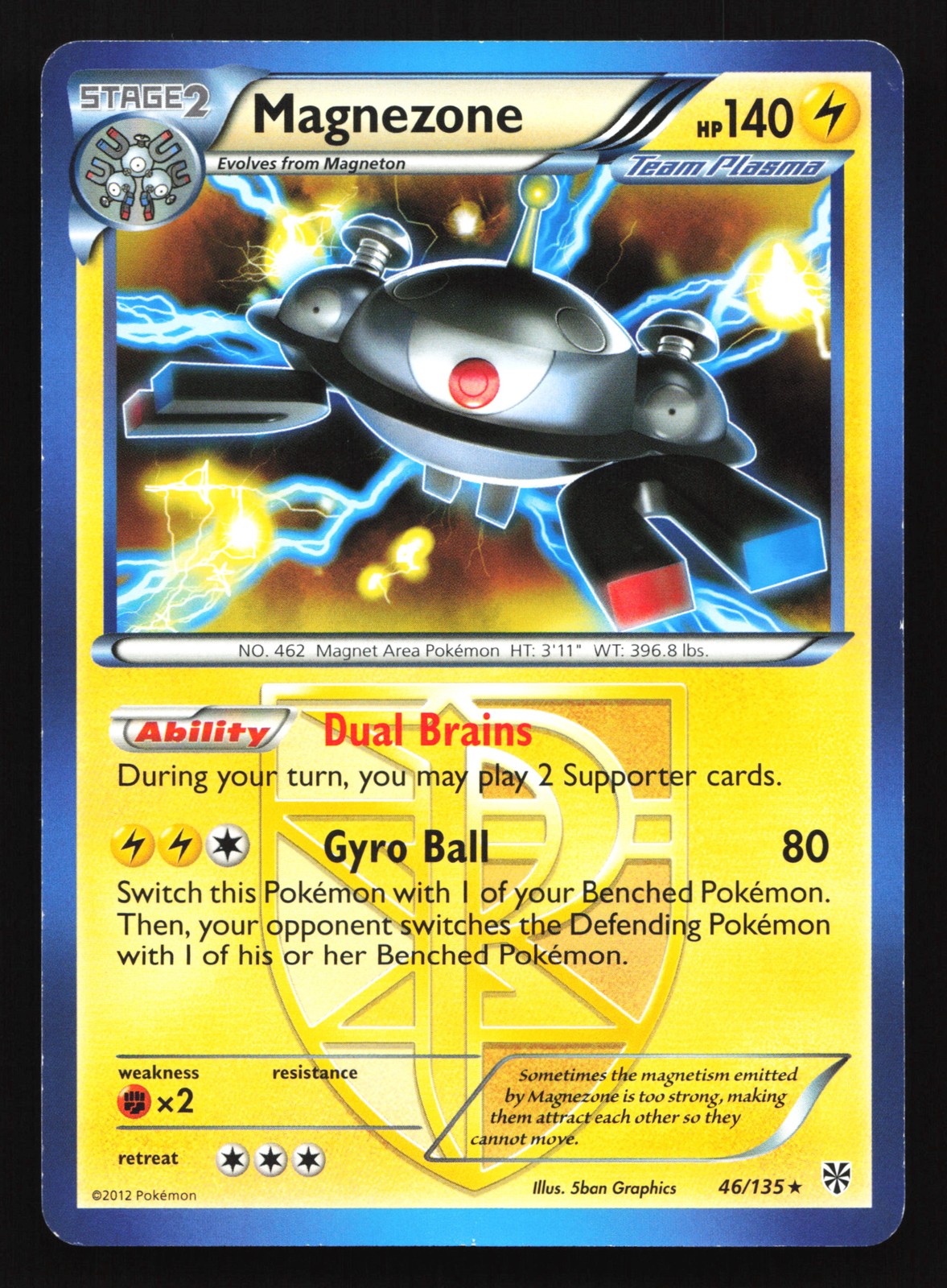 Magnezone (Team Plasma) 46/135 Plasma Storm Rare Pokemon Card