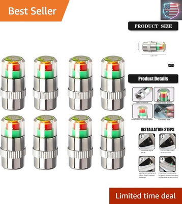 #ad 8 PCS – 3 Color Eye Alert Sensor Indicator 2.4 Bar 36 PSI Tire Pressure Mo... $17.09