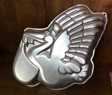 Wilton Good News Stork Cake Pan 1983 502 3851 Vintage 11x13x2 Baby Shower Cake