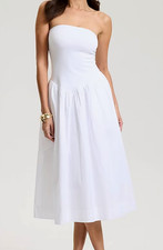 Women's Sleeveless Tube Knit Maxi A-Line Dress - A New Day Fresh White XS