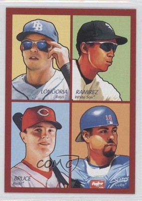 2009 Goudey 4-in-1 Red Evan Longoria Geovany Soto Jay Bruce Alexei Ramirez 0c2