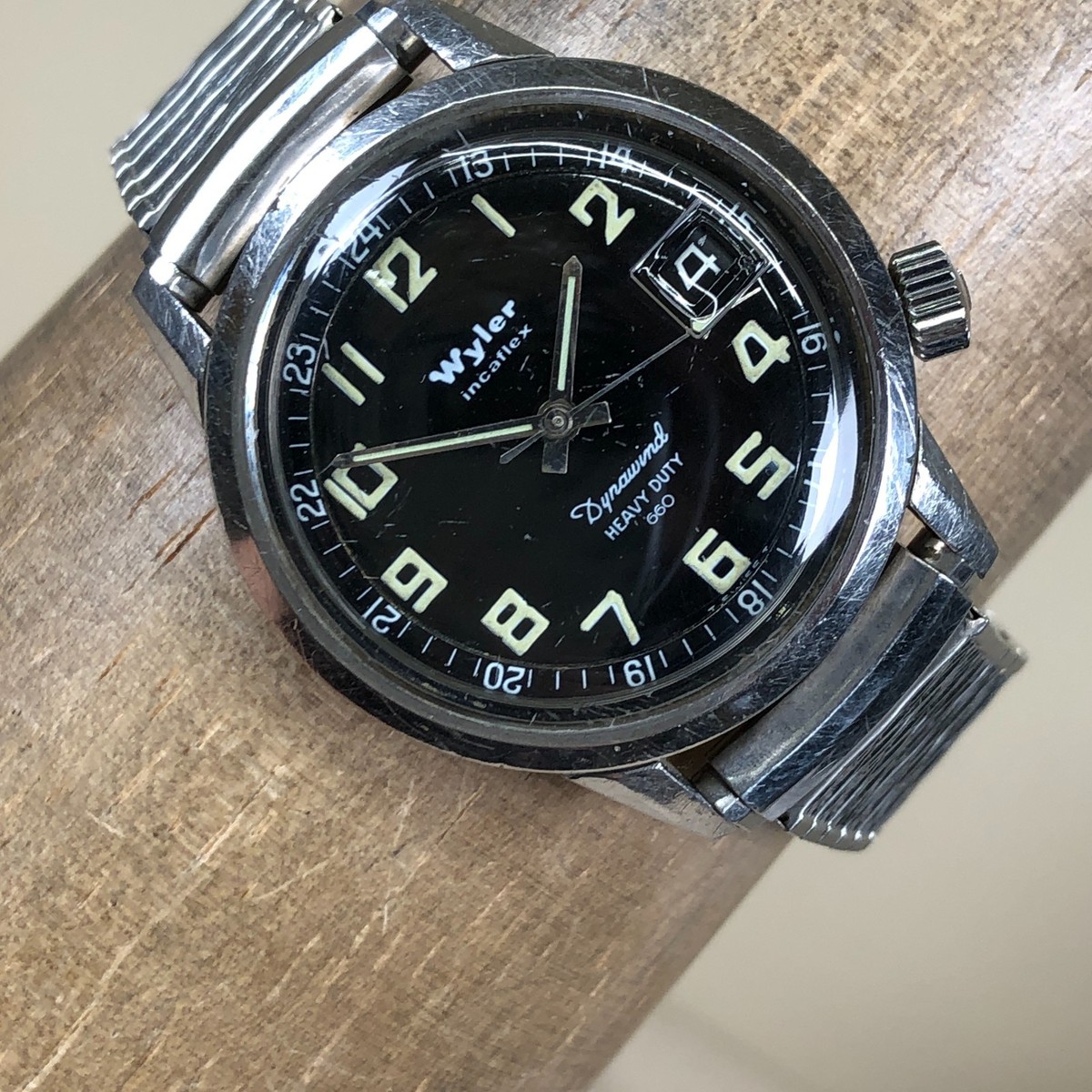 Vintage Wyler Incaflex Dynawind Men Military Heavy Duty 660 35mm 