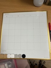 U Brands Magnetic Dry Erase Monthly Calendar Board Gold Frame