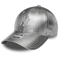 New Era 9Forty Damen Cap - Metallic New York Yankees Silber
