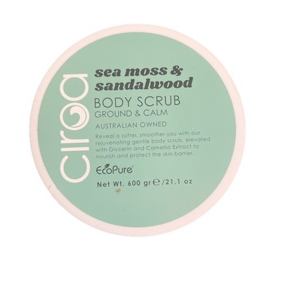Ciroa Body Scrub Sea Moss & Sandalwood 21.1 Oz New