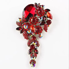 Luxury Rhinestone Brooch Fashion Crystal Pendant Corsage Accessories Pin Jewelry