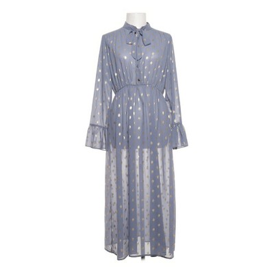 Nuum, Maxikleid, Größe: S, Blau/Gold, Gepunktet, Damen #BIZ