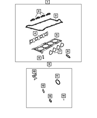 Genuine Mopar Engine Gasket Kit 68165795AF