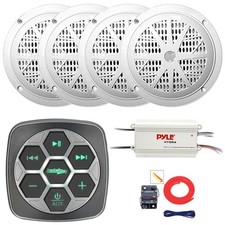 Metra Bluetooth for Marine Controller, 4x 4'' Speakers, 4-Channel Amplifier, Kit