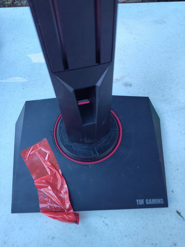 ASUS TUF Gaming 27in Monitor Stand Base VESA 100x100 Tilt/Rotate Black Red