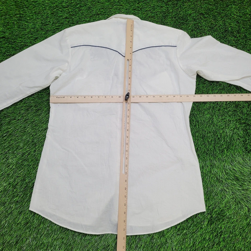 Camisa hippie occidental vintage años 80 M/L 16 21x32 Smile-Pocket Miller Miller Miller Foto 4 de 4