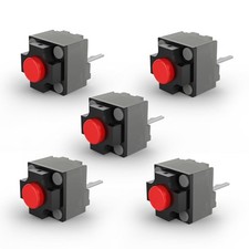 Mute Button 6x6x7.3mm Square Switch Silent Mouse Micro 10M Clicks 5 PCS