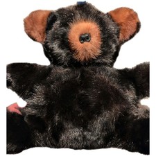 Vintage Denmark Origin Real Mink Teddy Bear Black Fur Brow Trim Superb Condition