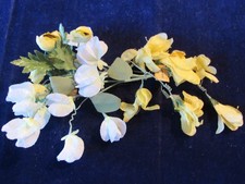 Vintage Millinery Flower Collection Lot Yellow White 1- 2"  H5601